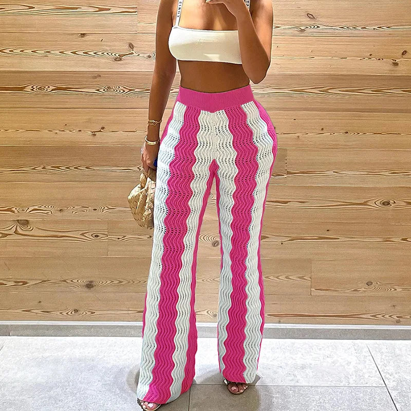 Knitted High Waist Pants